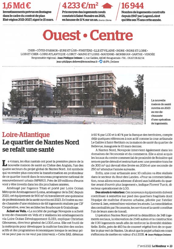 Article Moniteur Arvor avril 22